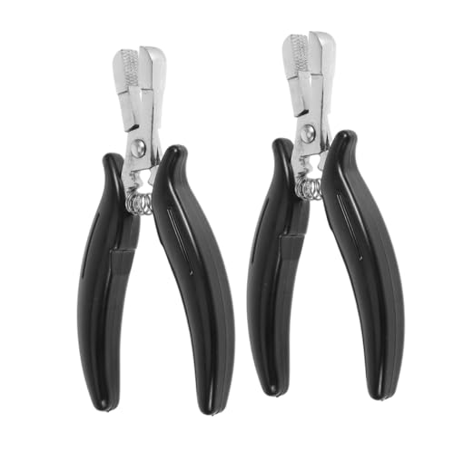 Pince Extensions de Cheveux Outil Retrait Pose Ruban Nano Perles Antidérapante 2 Pcs