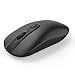 Kabellose Maus, Kabellose Ergonomische Maus mit USB Nano Empfänger, 800/1200/1600 DPI, Leise Funkmaus für Windows / Mabook / Linux, Schwarz