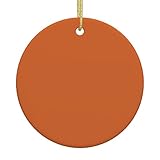 Matériau en céramique de qualité supérieure : fabriqué à partir de porcelaine blanche de haute qualité, cette décoration est durable et a une sensation lisse et délicate. Il est conçu pour être un article souvenir qui peut être emporté année après année pour célébrer la saison, circulaire, diamètre 7,3 cm, longueur de la corde 7,5 cm