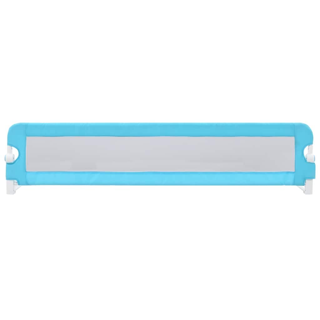 Kleinkind Bettschutzgitter Blau 180x42 cm klappbar aus Polyester mit atmungsaktivem Schutzgitter für Kinderbett, Elternbett, Reisebett, Boxspringbett, höhenverstellbar