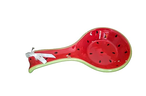 Ceramic Watermelon Theme Spoon Rest 9.5 inches Long