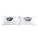 NTBED Couples Pillowcase Pillow Covers Queen King Crown Printed Bed Pillow Cases for Lovers, Wedding Gifts (3, 19''x29'')