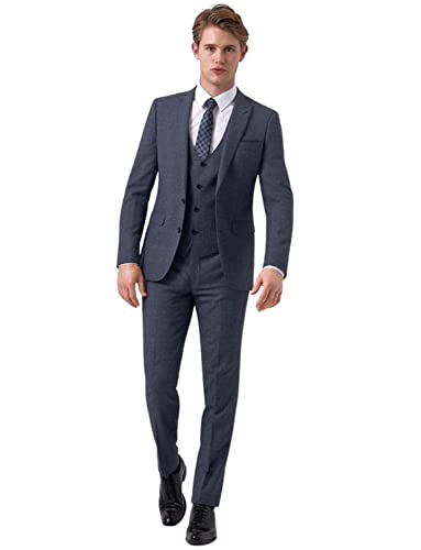 Smoking trois pièces homme anti-plis costume affaires formelles confortable