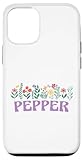 Carcasa para iPhone 13 Wildflower Floral PEPPER Nombre Día de la Madre Mujeres
