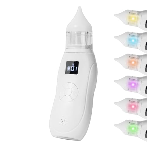 Aspirador nasal, antireflujo suave – eléctrico para la nariz – para niños y niñas, casa, interiores y exteriores, viajes, camping, guardería, escuela, guardería