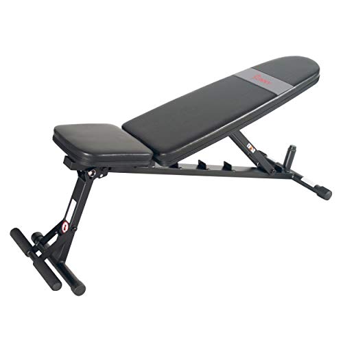 Image of Sunny Health & Fitness Adjustable Weight Bench for Home Gym Strength Training, Incline /Decline, Multi-Position, High Weight Capacity