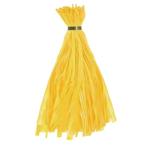 Red de cebolla de malla, 100 unidades de bolsas de malla elásticas con cierre de bucle, 40 cm, reutilizables, transpirables, para almacenamiento de cocina, jardín, cosecha, compra, amarillo, ver