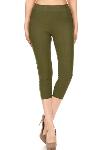 Image of Leggings Depot Women's Cotton Blend Stretch Pull-on Jeggings Casual Pants with Pockets (Available in Plus Size)