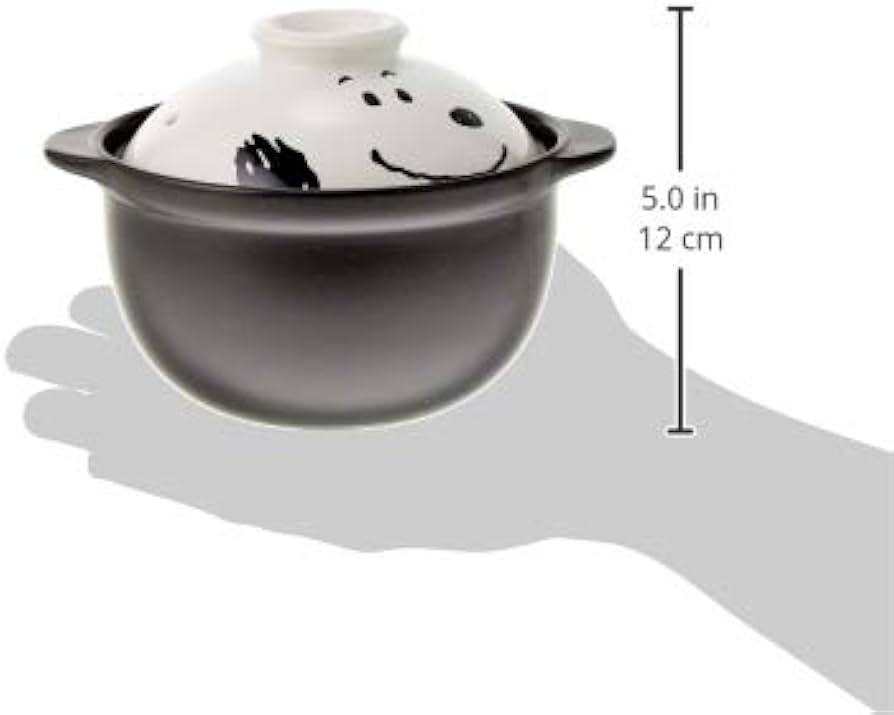 Amazon｜「 PEANUTS(ピーナッツ) 」 スヌーピー フェイス 土鍋 一人用