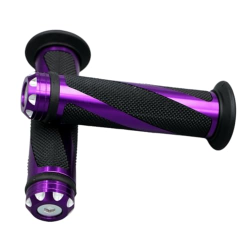 Poignées de moto 7/8 pouces guidon à rayures violettes accessoire motocross MT 07 PCX