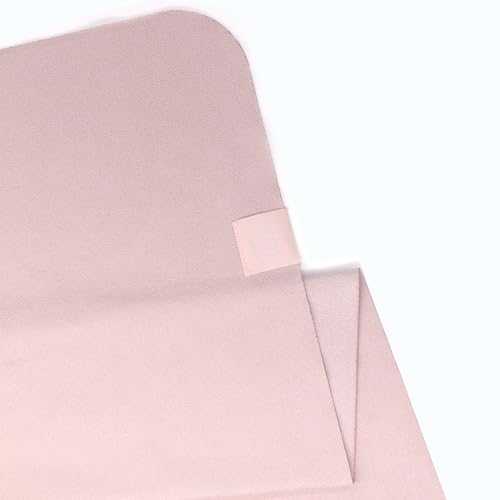 Eunzel Hot Yoga Towel, Super Absorbent Yoga Mat Towel Soft Suede Microfiber Non-Slip Towel for Bikram Pilates and Yoga Mats 72" x 26.5", Pink - Thumbnail 3