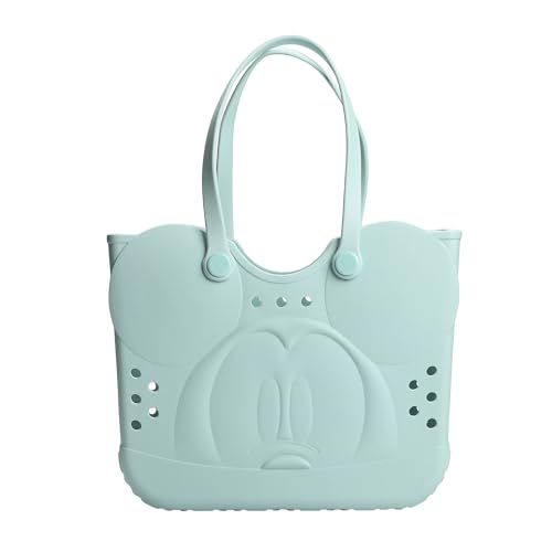 Disney Mickey Mouse 3D Character Face Green 16.5 EVA Molded Tote