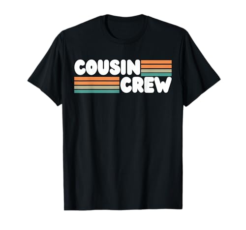 Retro Cousin Crew Stripes Summer Vacation Family Matching T-Shirt