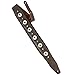 Walker And Williams C-44-BRN Handmade Brown Double Padded Premium All Grain Leather Guitar Strap with Conchos For Acoustic, Electric, And Bass Guitars
