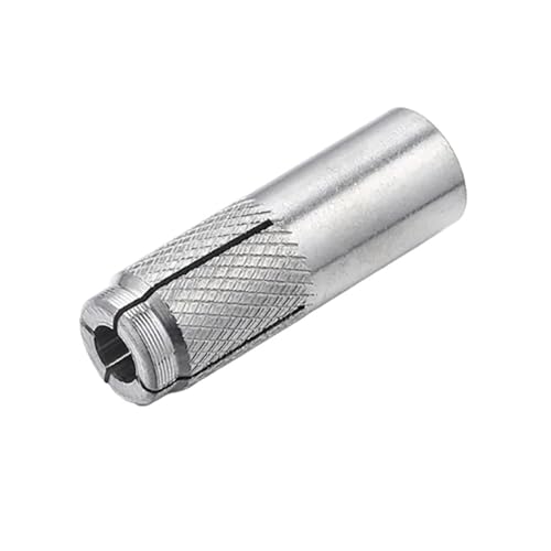 Push Drop-in Anchor Screw Bolt M6 M8 M10 M12 M16 Stainless Steel Expansion Anchor Bolt with Nut for Concrete, Metal, Masonry Wall Fixing(White zinc,M12)