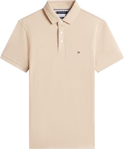 Tommy Hilfiger Herren Poloshirt Kurzarm 1985 Slim Fit, Beige (Sandalwood), XXL 4