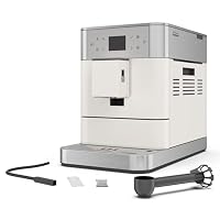 KitchenAid Kaffeevollautomat Maschine I KF6 I Heißgetränke von Espresso bis Cappuccino I mit 15 voreingestellten Getränken, automatischem Aufschäumen und Erwärmen von Milch (Weiss) – Ansicht 2