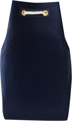 手提げ袋(酒用)ミニ甚吉袋 120(185)×68×225mm 300ml瓶 2本用 全5色 (黒/赤/デニムなど) 贈答用 ギフトバッグ 和風 ボトルバッグ 日本酒/ワイン用 包装資材 (ネイビー)