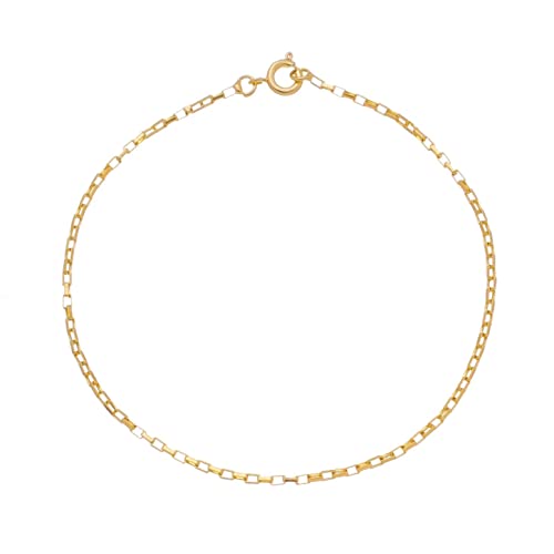 Pulseira Masculina Fina Tijolinho Joia Folheada TOP