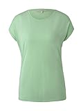 Überlappende Ärmel TOM TAILOR Denim Damen Easy T-Shirt, 21562-soft neo Green, XL