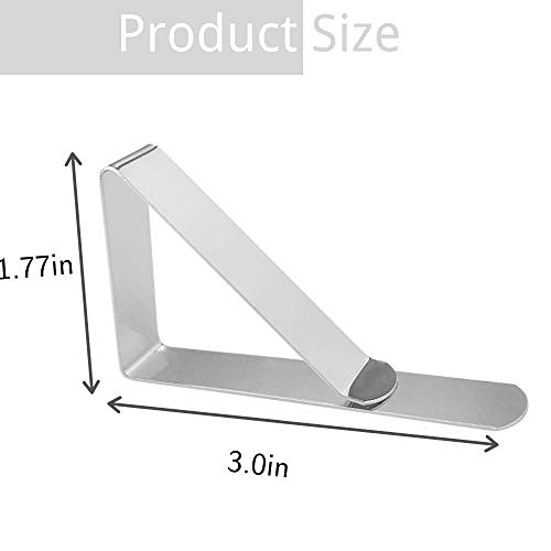 image for Avando Tablecloth Clips,12 PCS Stainless Steel Triangular Tablecloth C