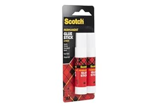 Scotch Permanent Glue Sticks, Acid-Free Non-Toxic Adhesive (2-Pack) – Strong & Fast Bond, No-Mess Application for Paper, Photos, Crafts