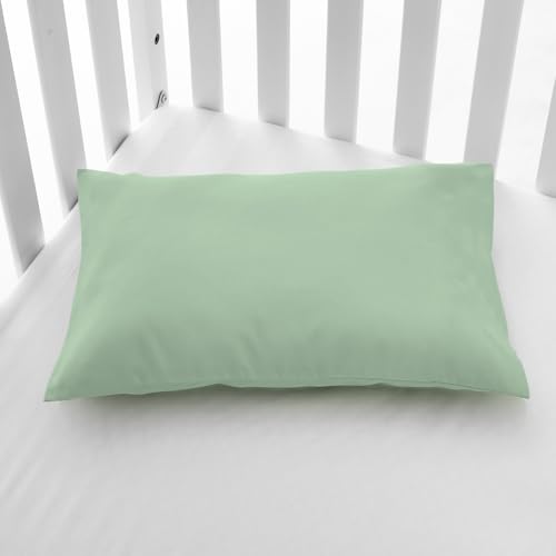 Image of EXQ Home Toddler Pillowcases Zippered 13x18 Travel Pillow Case Set of 2, Small Pillow Case Fits Baby Pillow Sized 12x16, 13x18, Kids Pillowcases 2 Pack Machine Washable (Sage)