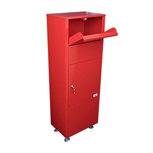 METZ Large Red Letter Box Post Box Mail Letterbox Drop tall PARCEL Box