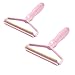 Produktbild 2 Stück Fusselrasierer lint Remover, Clothes Lint Remover, Tragbarer Fusselrasiere Fusselentferner, Kleidung Fuzz Shaver für Weitere Stoffe, Kleidung, Matratzen und Tierhaare zu Entfernen (Pink)