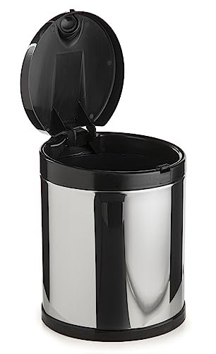 Lixeira de Lixo Inox 2.5 Litros Click Multi-Ambiente - Exclusivo K80 (Preto)