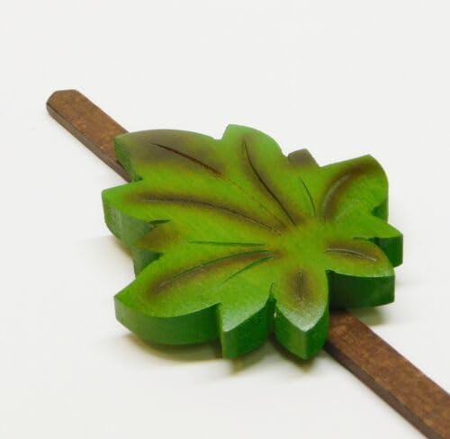 Generic Replacement for Cuckoo Clock Pendulum 3"" Maple Leaf Style New Green German Made 8 3/4"" Length