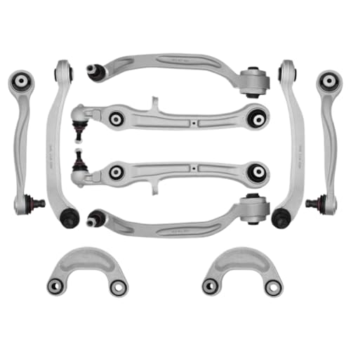 Front Upper Lower Suspension Control Arms Set Kit 10PCS Compatible With GT GTC Flying Spur 3W0407505 3W0407509 3W0407151B 3W0407693