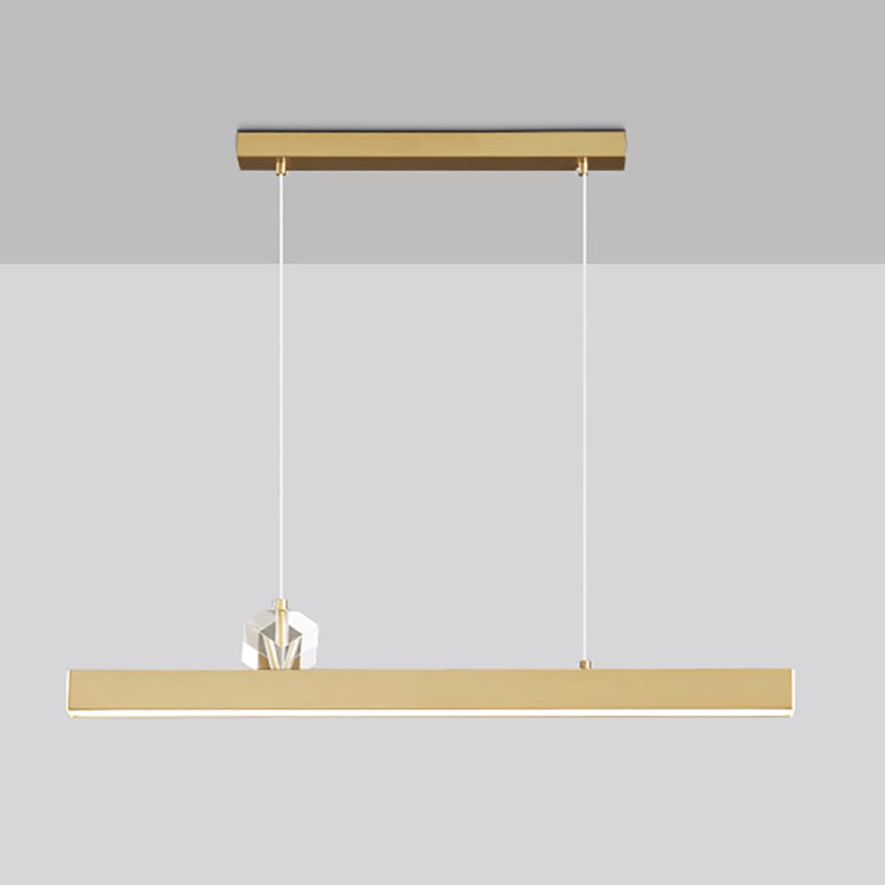 Lustre à longue bande en cuivre moderne pour illuminer vos dîners chaleureux