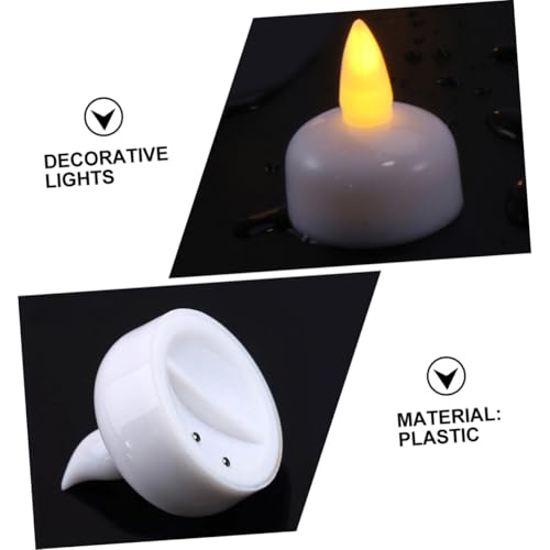 Velas LED Flotantes Impermeables Blanco con Batería para Centros de Mesa de Boda 2