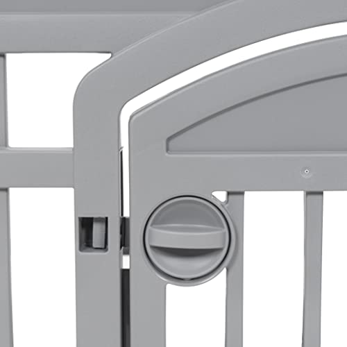 Amazon Basics Dog Playpen, Pet Exercise Pen With Door, 24-Inches, 6 Panel, Dark Gray #TOP3