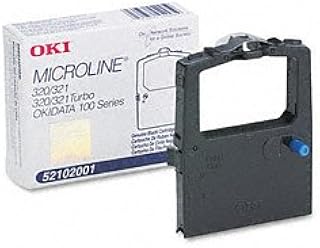 Okidata Genuine Brand Name, OEM 52102001 Black Ribbon (3M characters) for MicroLine 120, 172, 180, 182, 183, 184 Turbo, 186, 192, 192 Plus, 193, 320, 320 Turbo, 321, 321 Turbo, 321 Turbo D Printers
