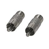 Bettomshin Inch F Type Female to RCA Male RF Coaxial Adapter Connector Compatible for RF...