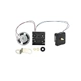 RichVibe Kit di riparazione orologio con lancette nere e movimento al quarzo, albero da 13 mm/17 mm per orologi carillon carillon