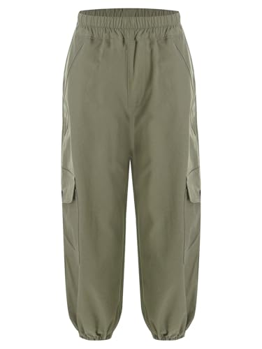 Aislor Kids Boys Girls Joggers Cargo Pants Casual Athletic Trousers School Joggers Sweatpants Bottoms with Pockets