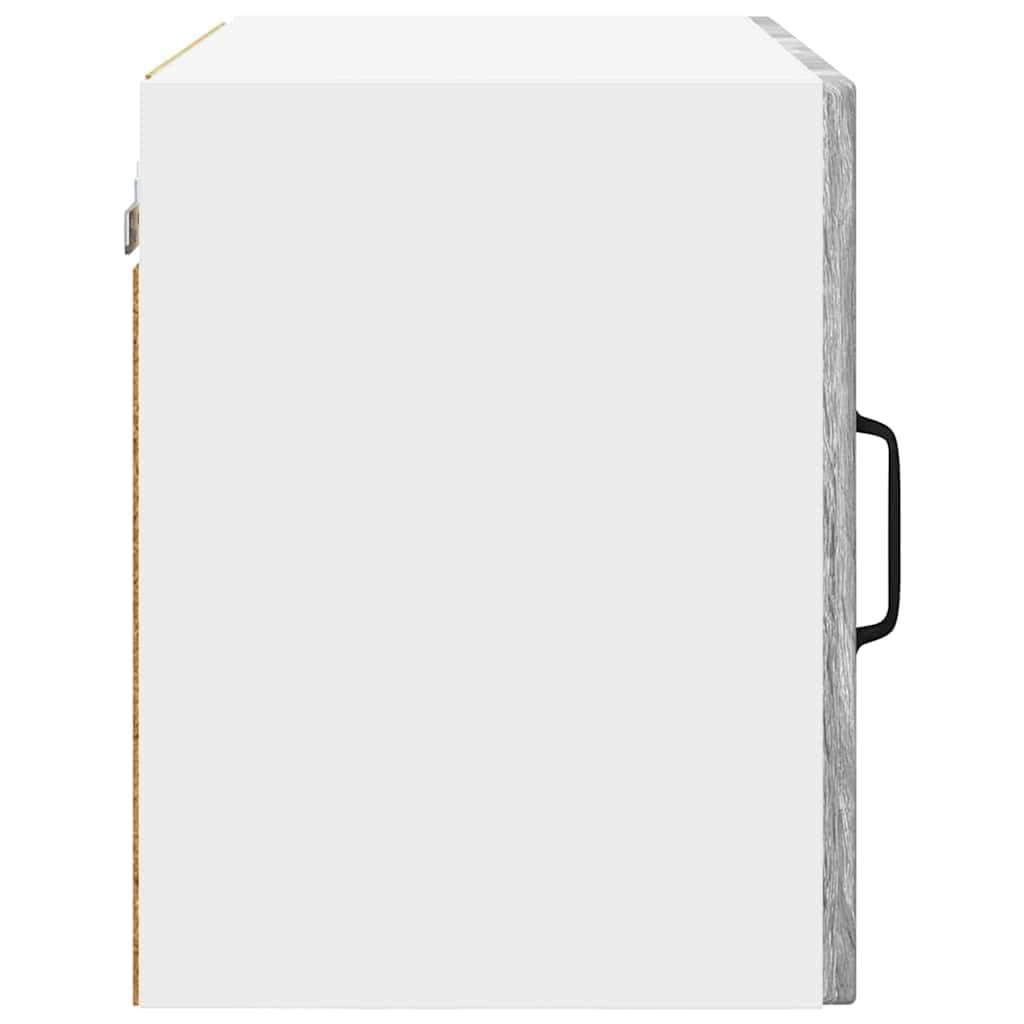 Wandschrank Porto Holzwerkstoff grau Sonoma 50 x 31 x 40 cm mit Tür 1 Regal wandmontiert für Vorrat und Küchenorganisation