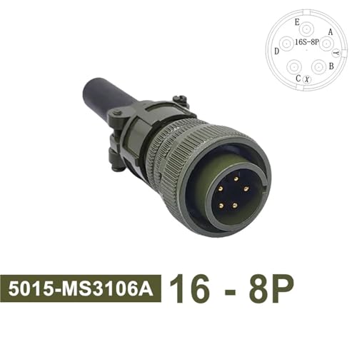 Conector MIL STD 5015 circular militar MS3102 para automatización y cableado 16-8 2