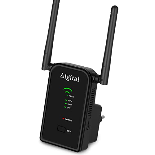 Répéteur WiFi Amplificateur WiFi Puissant 300Mbps 2.4Ghz sans Fil WiFi Extender Booster jusqu'à 120㎡ avec Port Ethernet, WPS, Mode Repeteur/AP/Routeur, Compatible avec Toutes Les Box Internet