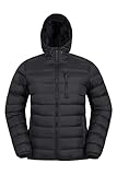 Mountain Warehouse Link Mens Padded Jacket - Showerproof, Lightweight & Warm Puffer Coat with Lots Of Pocket - Ideal For Cold & Wet Weather Black L