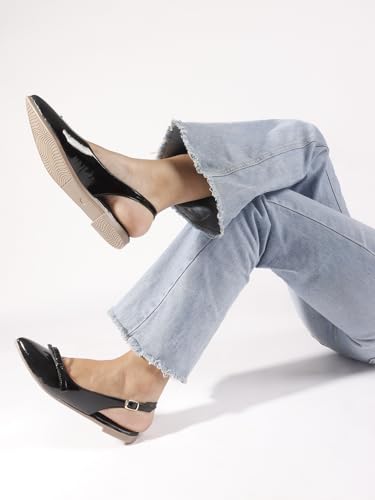 Image of SilverArrow Women's Flosmo Fashion Sandals|Mule Flats with Buckle Closure |Casual Wear