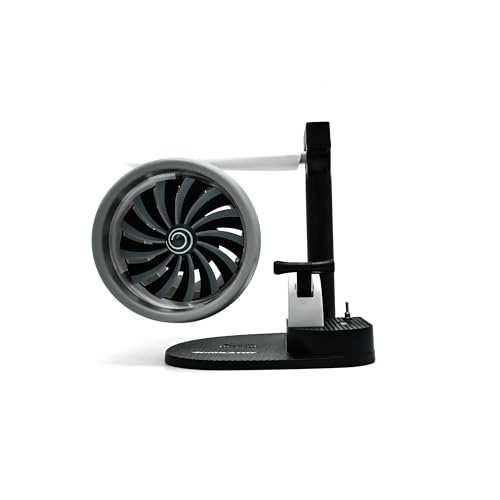 Image of New Desktop Jet Engine Model with Humidifier and Colorful Lights - Creative Aviation-Inspired Tech Decor Gift (Blue)