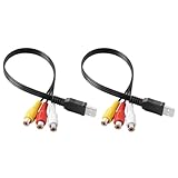 Câble 3rca — il a une conception simple, mais est très pratique à l’usage, vous offrant un câble USB mâle vers 3rca femelle