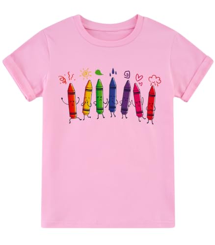 Image of Girls' School Days Short Sleeve Shirts Graphic T-Shirts Size 5-8