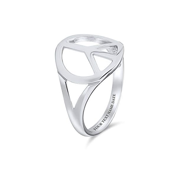 Open-Symbol-World-Peace-Sign-Ring-For-Teen-For-Women-925-Sterling-Silver-Spilt-Shank-Band Bling Jewelry Open Symbol World Peace Sign Ring For Teen For Women .925 Sterling Silver Spilt Shank Band