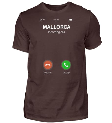 T-shirt Majorque homme marron L haut de gamme imprimé Party