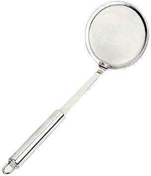 i Kito Fat Skimmer Spoon, Stainless Steel Fine Mesh Strainer Hot Pot Foam Grease Oil Skimming Dia 5.5 Inch